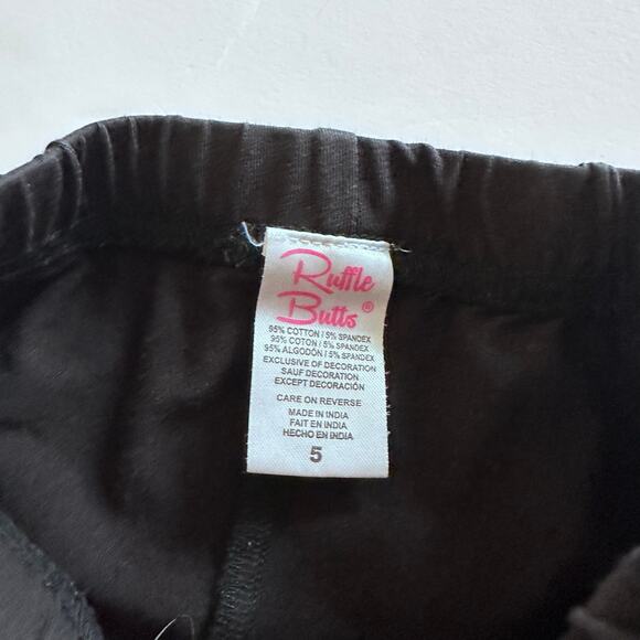 Ruffle Butts Kids Black Ruffle Flare Pants - Size 5 - Picture 6 of 6